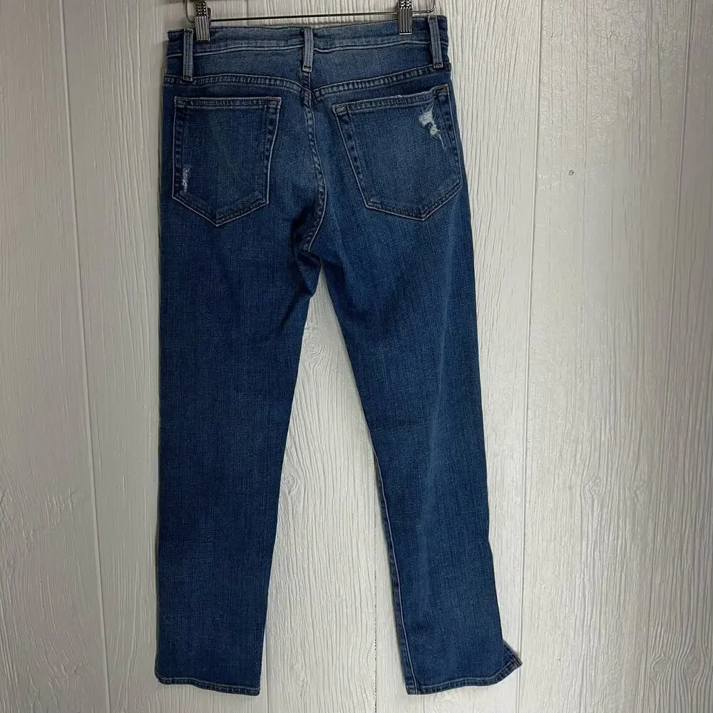 FRAME Denim Le Boy Picadilly Zip Ankle Cropped Jeans Size 26